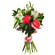 Bouquet of roses and alstroemerias with greenery. Suriname