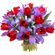 bouquet of tulips and irises. Suriname